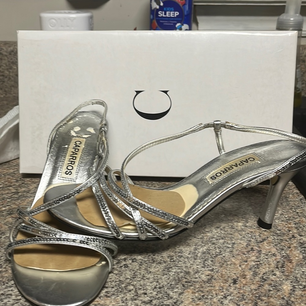 Caparrosshoes silver dress sandals
